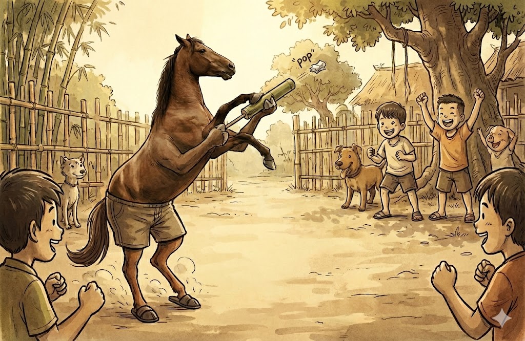 Ngọ chơi bắn súng phốc ( ống phốc )